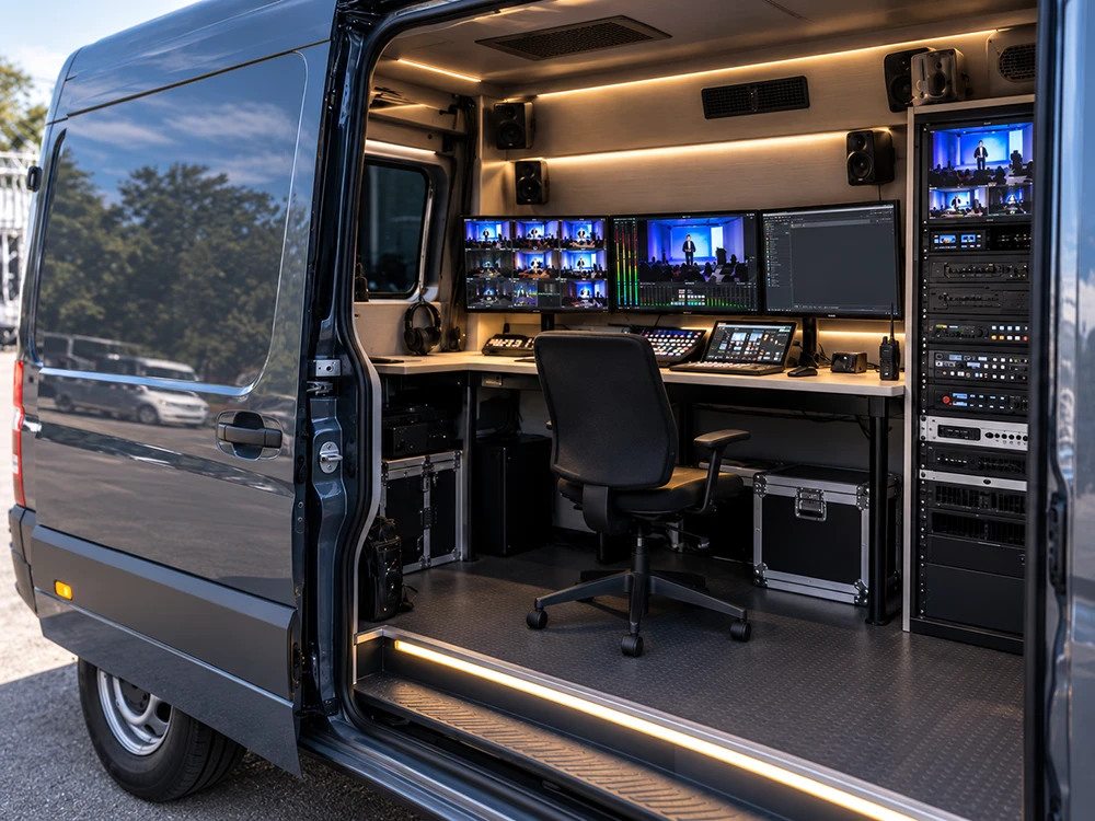 Mobile live-streaming production vehicle