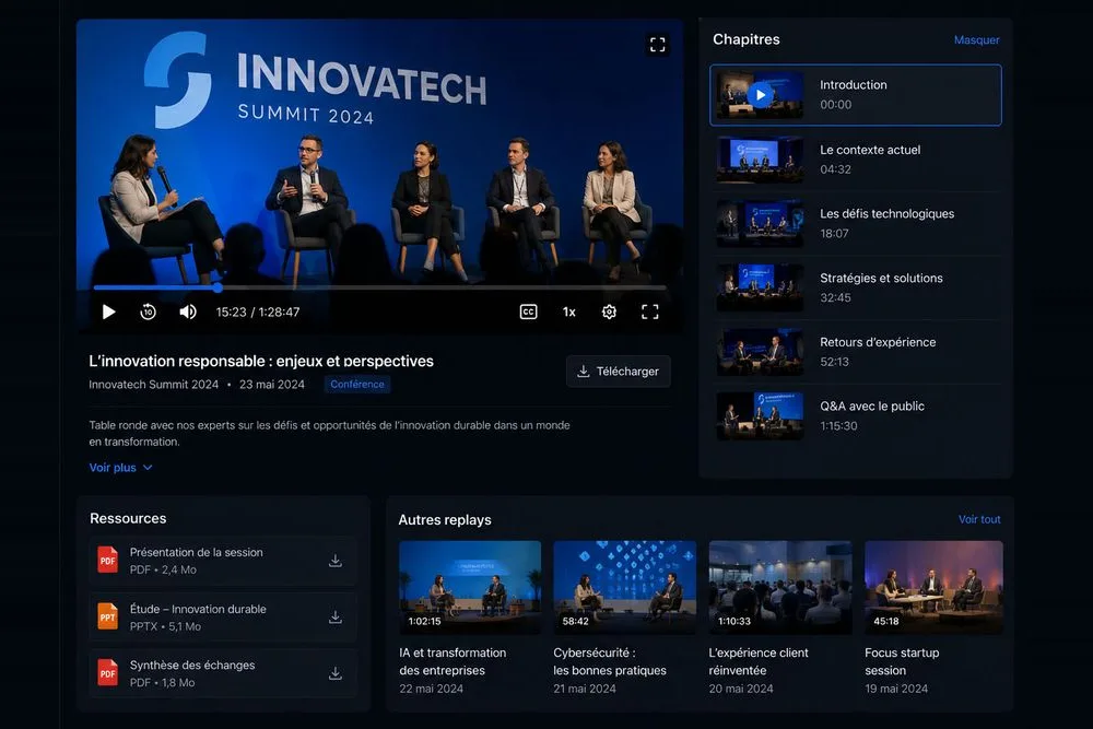 Live streaming replays – Post-production et valorisation