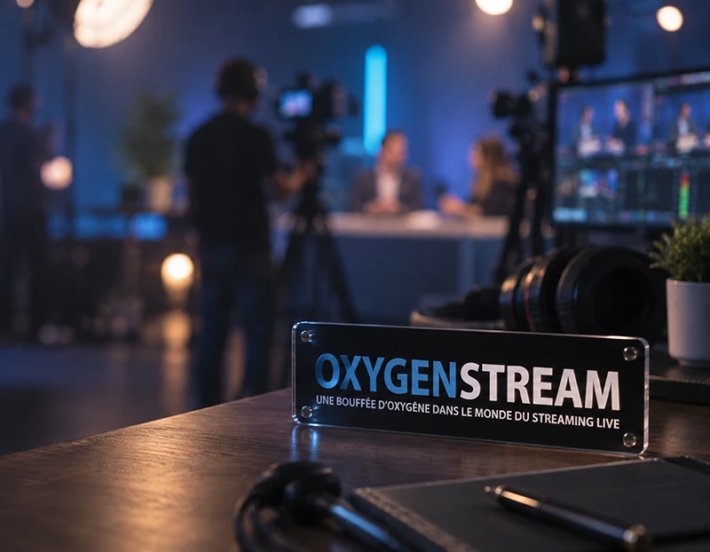 OxygenStream control-room team during a live event broadcast